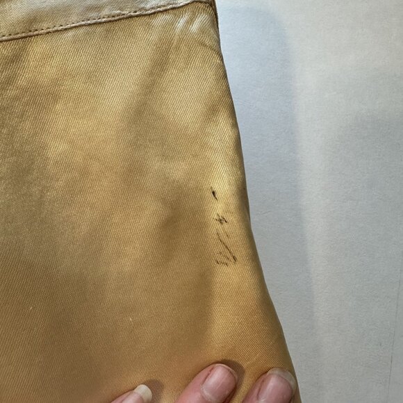 Vintage Corduroy Mens Vest 1970s Tan Satin Back & Button Front Pockets Medium - Picture 5 of 8